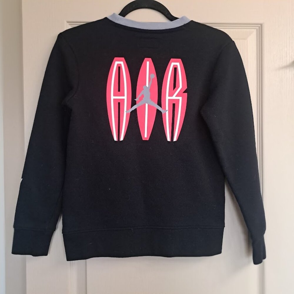 Air Jordan Jump Man Youth Crew neck sweater sweatshirt Medium MJ - Picture 3 of 4